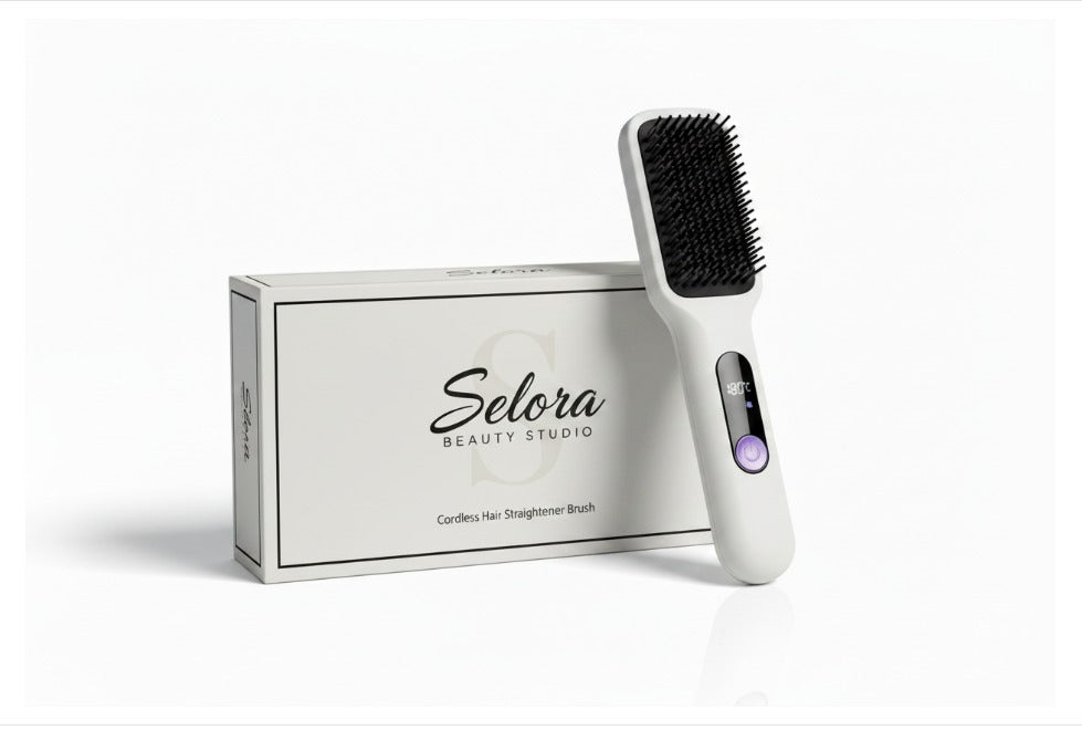 Selora Cordless Hair Straightener Brush — From Messy to Silky Smooth
