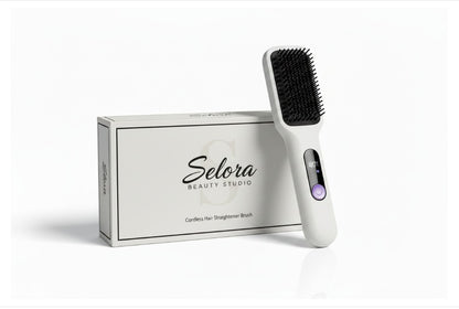 Selora Cordless Hair Straightener Brush — From Messy to Silky Smooth
