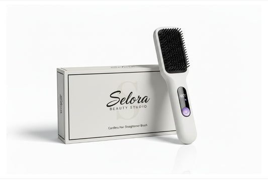 Selora Cordless Hair Straightener Brush — From Messy to Silky Smooth